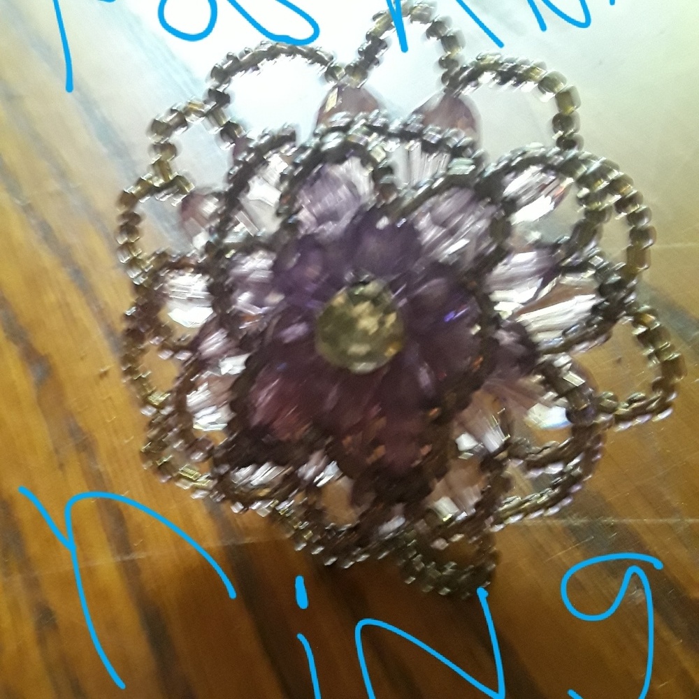 Purple fashion ring
